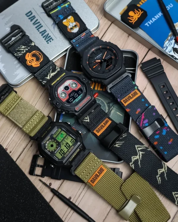 DAVILANE MOLLE Nylon Watch Band for 16mm G-SHOCK Adapter Fit Path