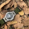 Brown Leather Hook-and-Loop Watch Band for G-Shock GST-B100