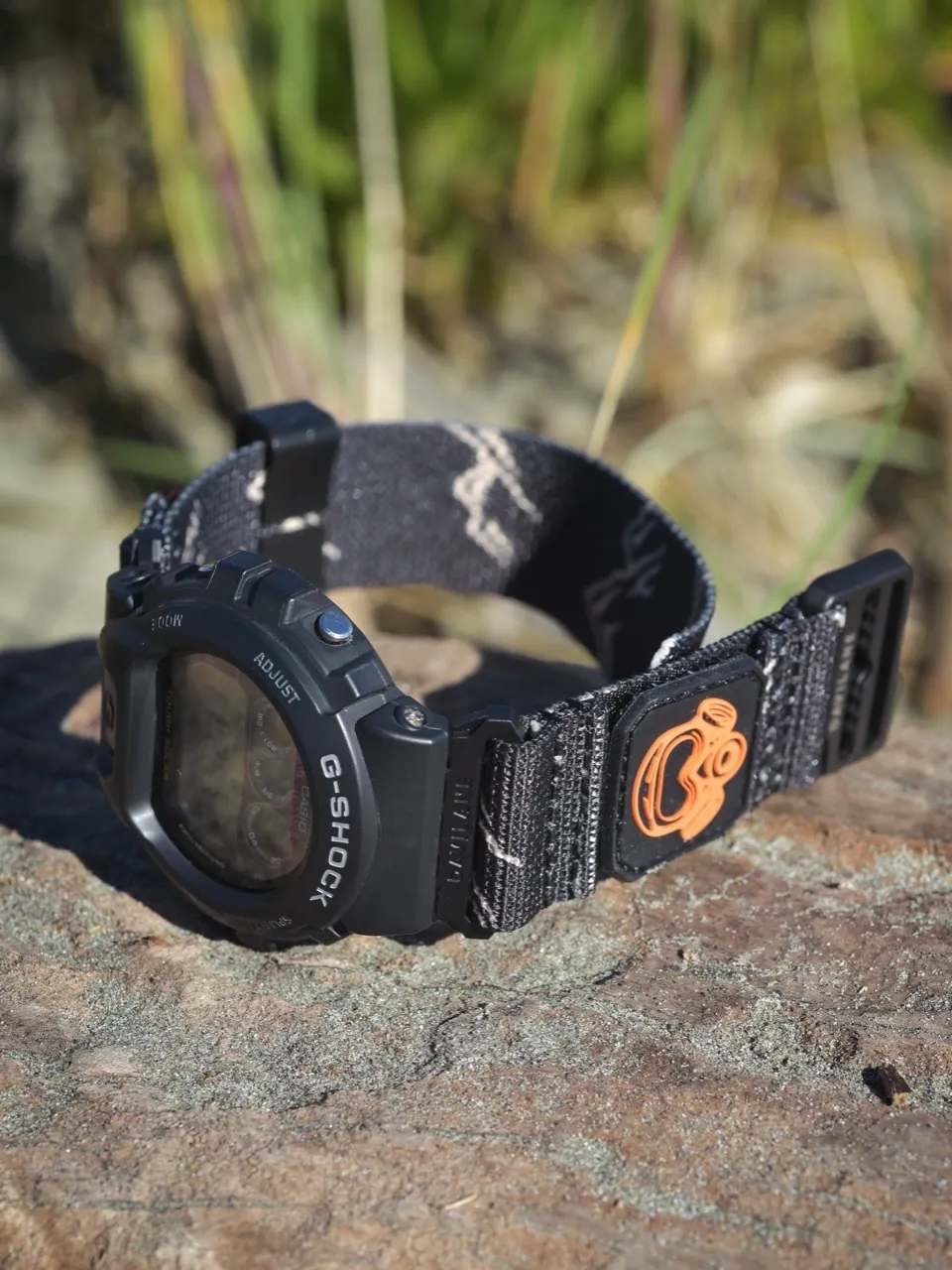 Side view of DAVILANE adapter and MOLLE band on GW-6900