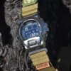 gw6900-davilane-silver-khaki-front-bark Coyote MOLLE Nylon Watch Band for G-Shock DW-6900 / GW-6900