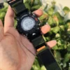Green Leather Hook-and-Loop Watch Band for G-Shock GW-9500