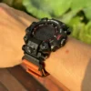 Orange Leather Hook-and-Loop Watch Band for G-Shock GW-9500