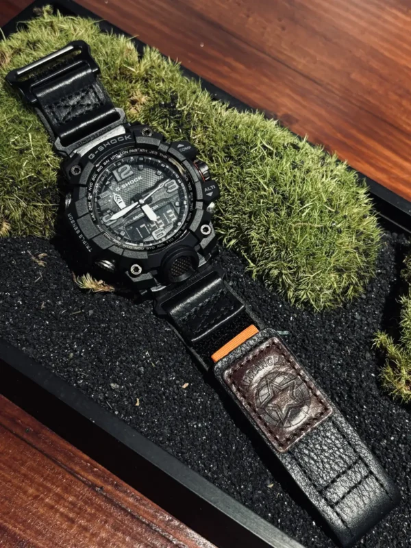 Black Air Ranger Leather Watch Band for G-Shock GWG-1000