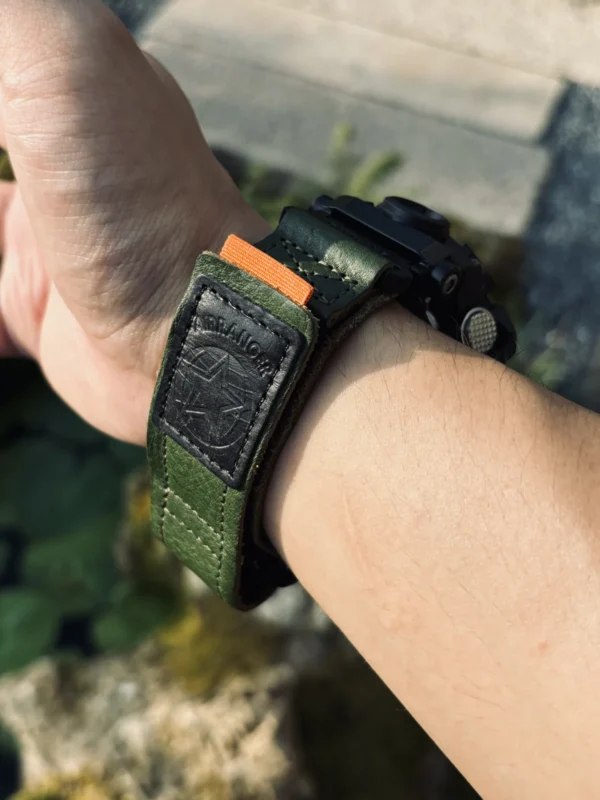 Green Air Ranger Leather Watch Band for G-Shock GWG-1000