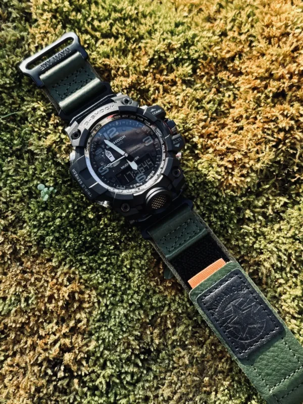Green Air Ranger Leather Watch Band for G-Shock GWG-1000