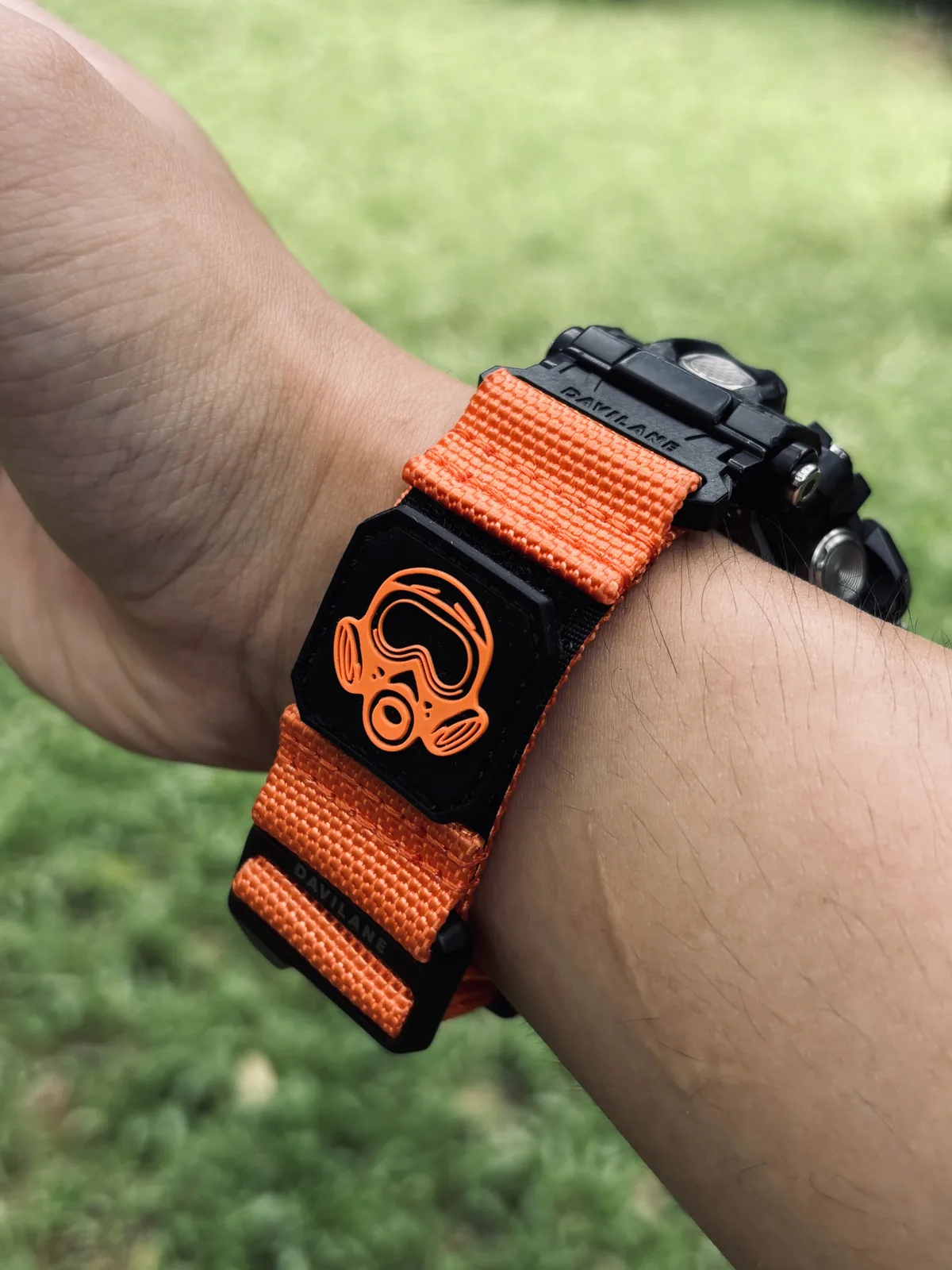 Orange MOLLE Nylon Watch Band for G-Shock GWG-2000