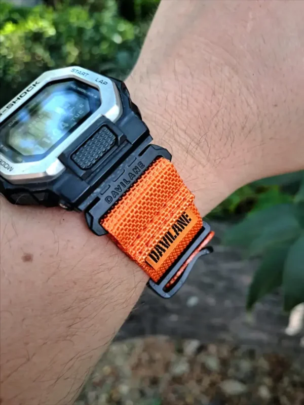 Orange MOLLE Nylon Watch Band for G-Shock DW-5600 / GW-M5610
