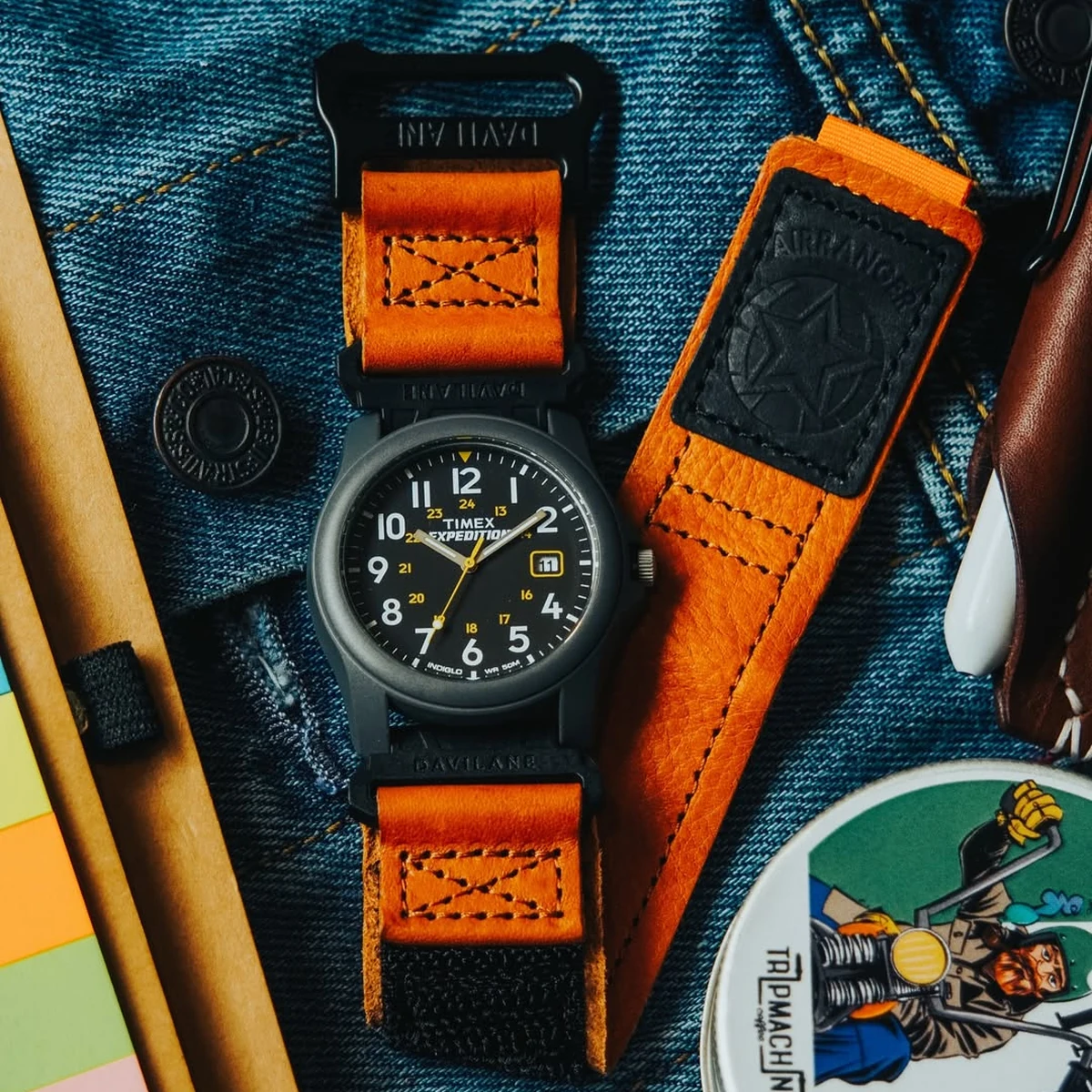 Orange standard 18mm quick release watch strap