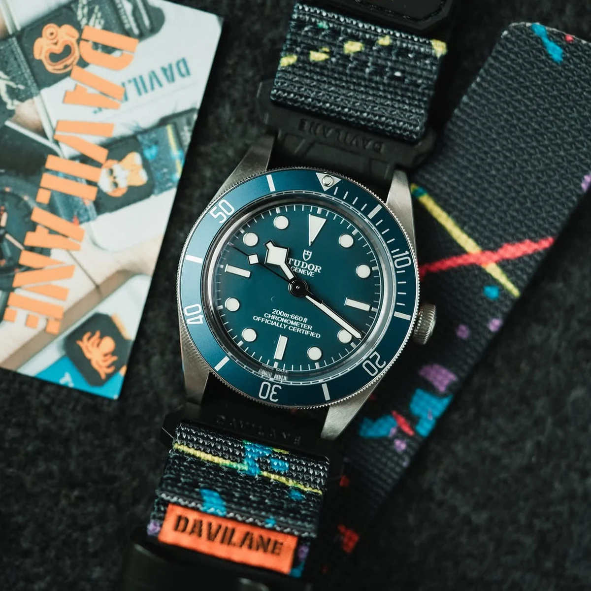 Neon Blue standard 18mm quick release watch strap
