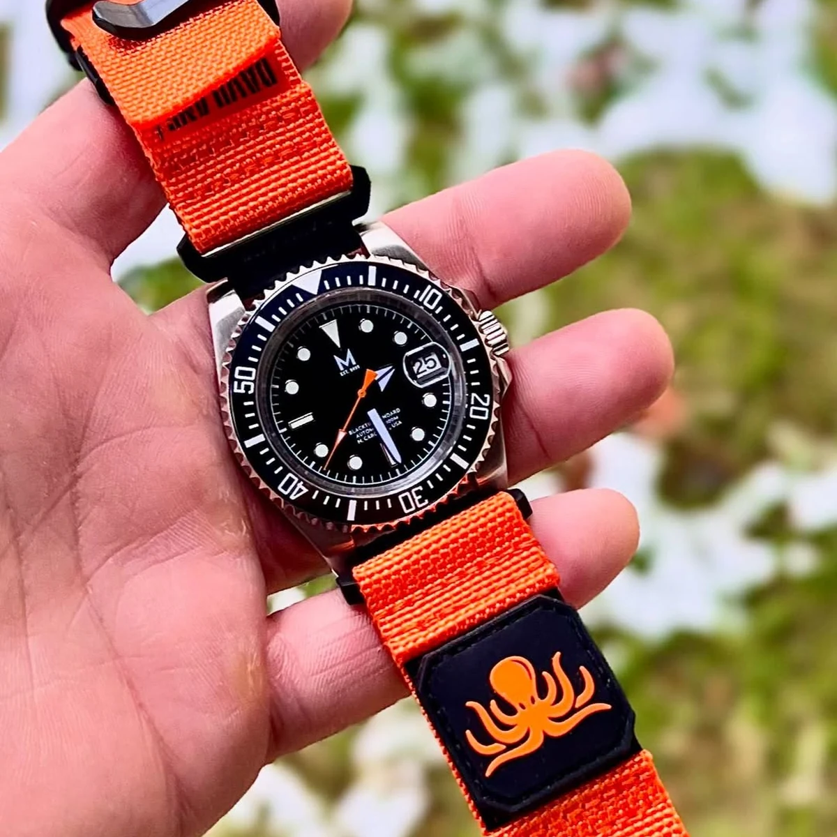 Orange standard 18mm quick release watch strap