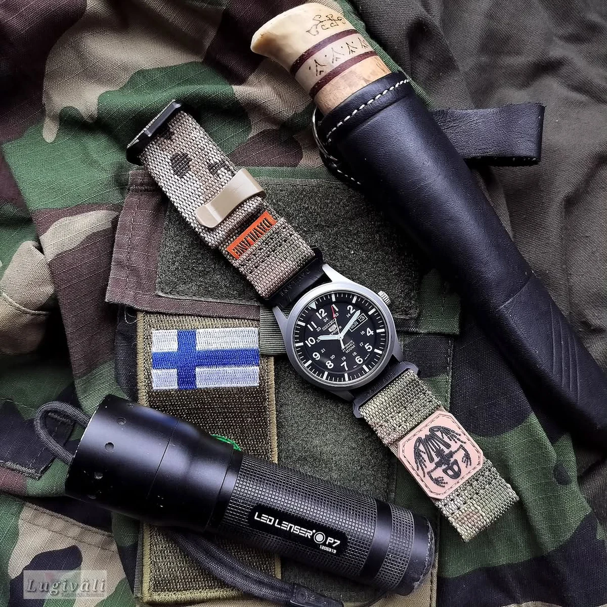 Camo Green standard 18mm quick release watch strap