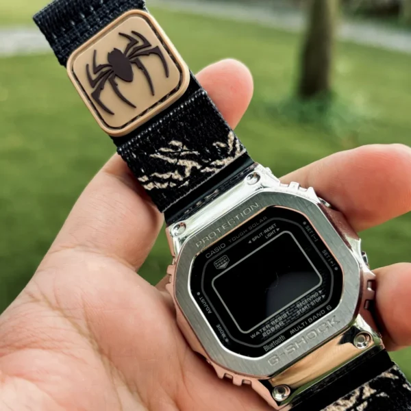 gmw-b5000-dv01-alpine-black-07 Alpine Black DAVILANE MOLLE Nylon watch band installed on G-Shock GMW-B5000