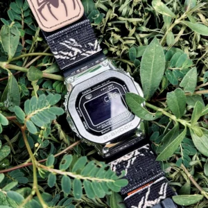 gmw-b5000-dv01-alpine-black-08 Alpine Black DAVILANE MOLLE Nylon watch band installed on G-Shock GMW-B5000