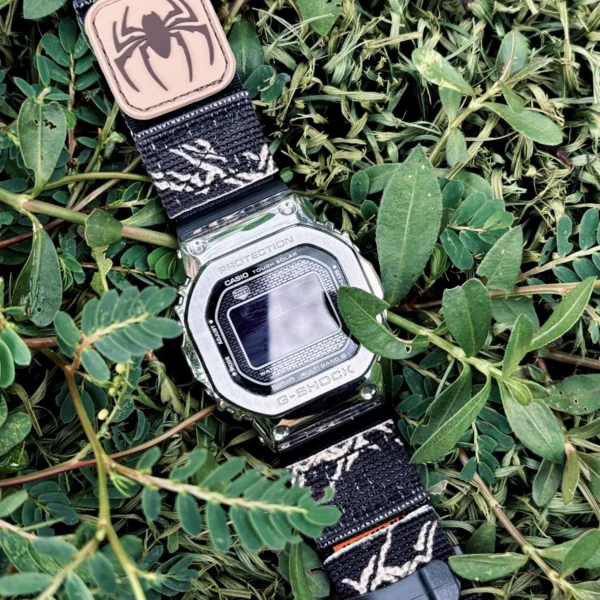 gmw-b5000-dv01-alpine-black-09 Alpine Black DAVILANE MOLLE Nylon watch band installed on G-Shock GMW-B5000