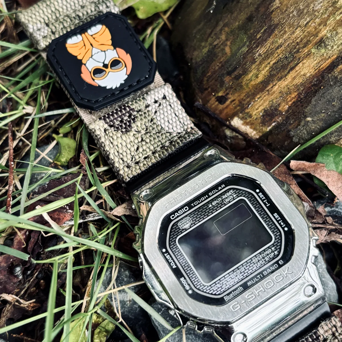 Camo Green MOLLE Nylon on G-Shock GMW-B5000