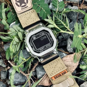 gmw-b5000-dv01-coyote-07 Coyote DAVILANE MOLLE Nylon watch band installed on G-Shock GMW-B5000