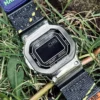 gmw-b5000-dv01-neon-blue-08 Neon Blue DAVILANE MOLLE Nylon watch band installed on G-Shock GMW-B5000