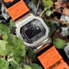 gmw-b5000-dv01-orange-11 Orange DAVILANE MOLLE Nylon watch band installed on G-Shock GMW-B5000