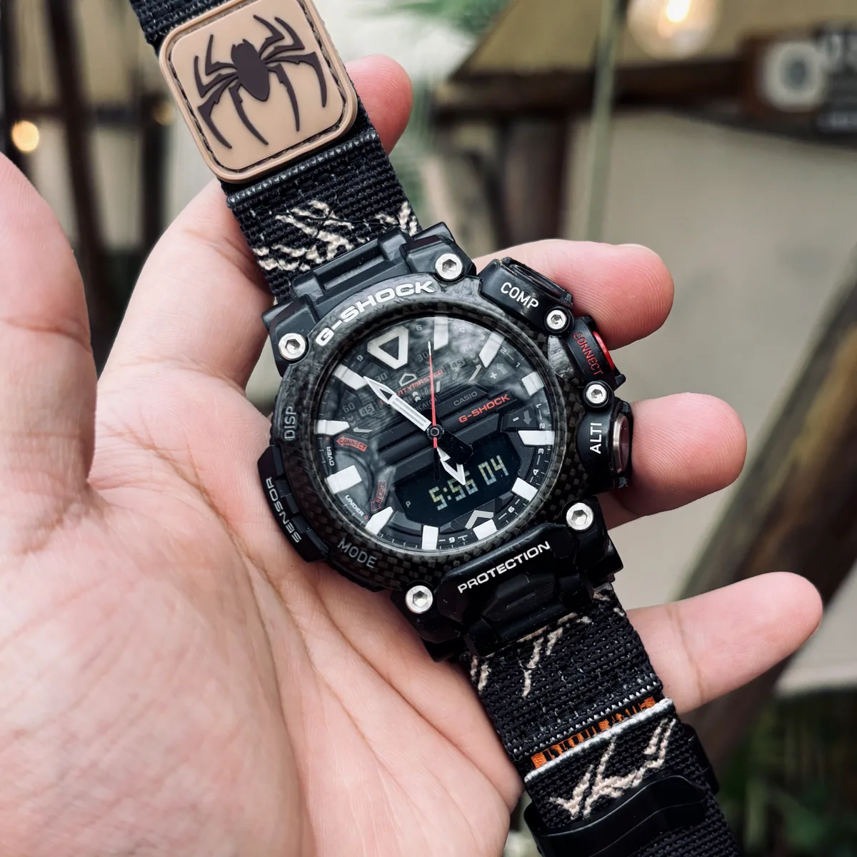Alpine Black MOLLE Nylon on G-Shock GR-B200