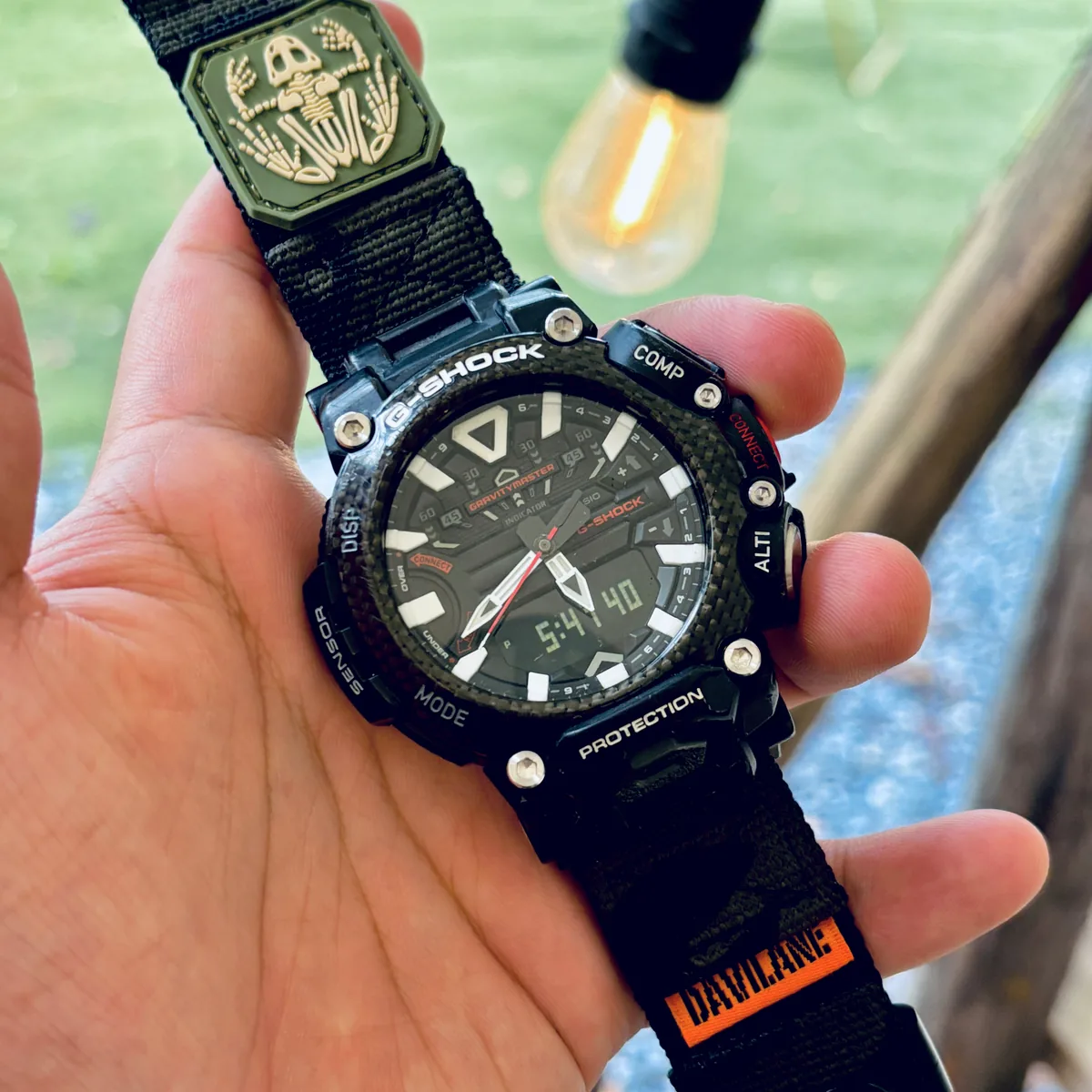 Camo Black MOLLE Nylon Watch Band for G-Shock GR-B200