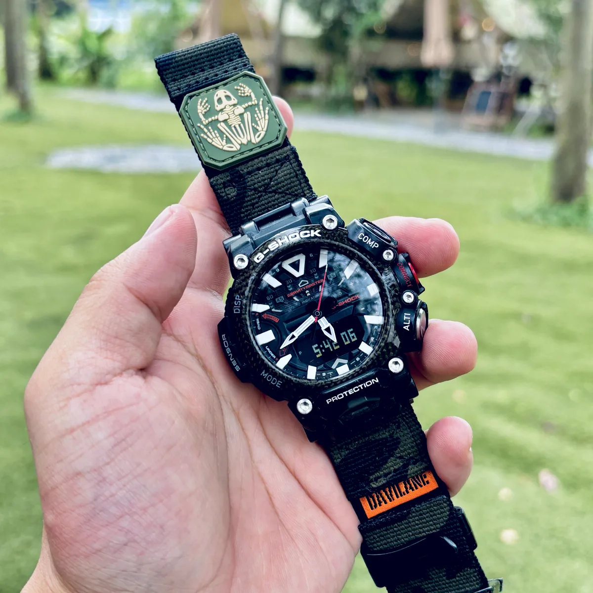 Camo Black MOLLE Nylon on G-Shock GR-B200