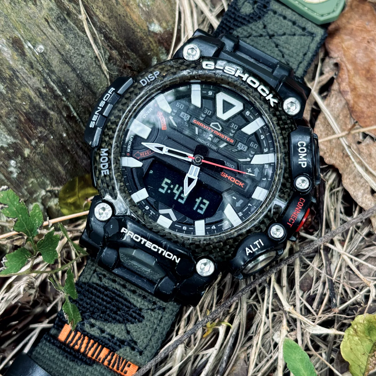Camo Black MOLLE Nylon on G-Shock GR-B200