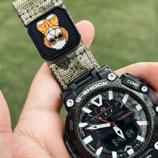 gr-b200-dv01-camo-green-03 Camo Green DAVILANE MOLLE Nylon watch band installed on G-Shock GR-B200