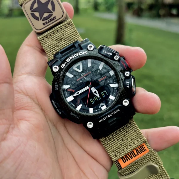 gr-b200-dv01-coyote-02 Coyote DAVILANE MOLLE Nylon watch band installed on G-Shock GR-B200