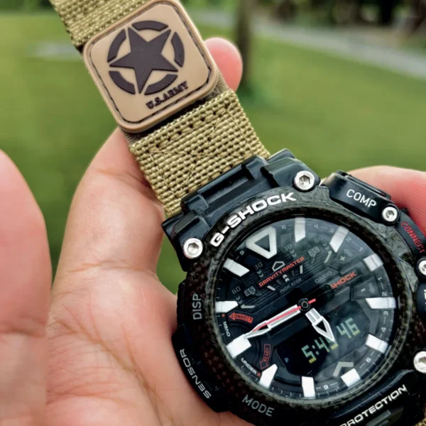 gr-b200-dv01-coyote-03 Coyote DAVILANE MOLLE Nylon watch band installed on G-Shock GR-B200