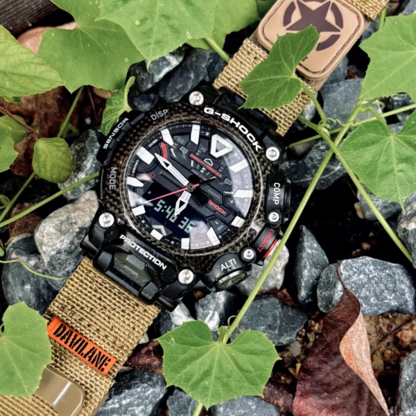 gr-b200-dv01-coyote-04 Coyote DAVILANE MOLLE Nylon watch band installed on G-Shock GR-B200