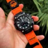 gr-b200-dv01-orange-01 Orange DAVILANE MOLLE Nylon watch band installed on G-Shock GR-B200